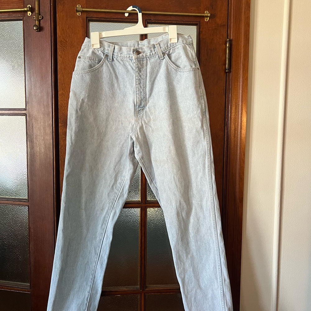 Vintage Lands' End Women's Light Wash Straight Leg Jeans